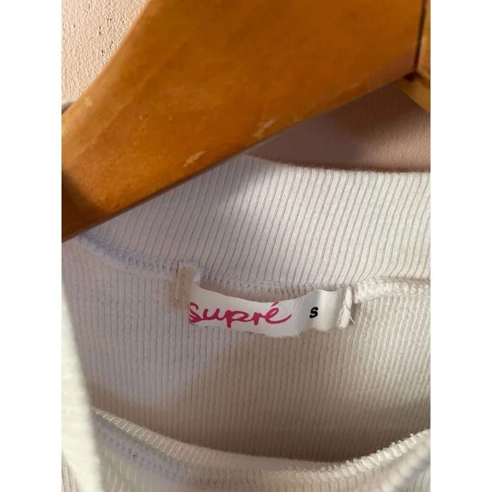 Supré White Mock Neck Crop Top Size S